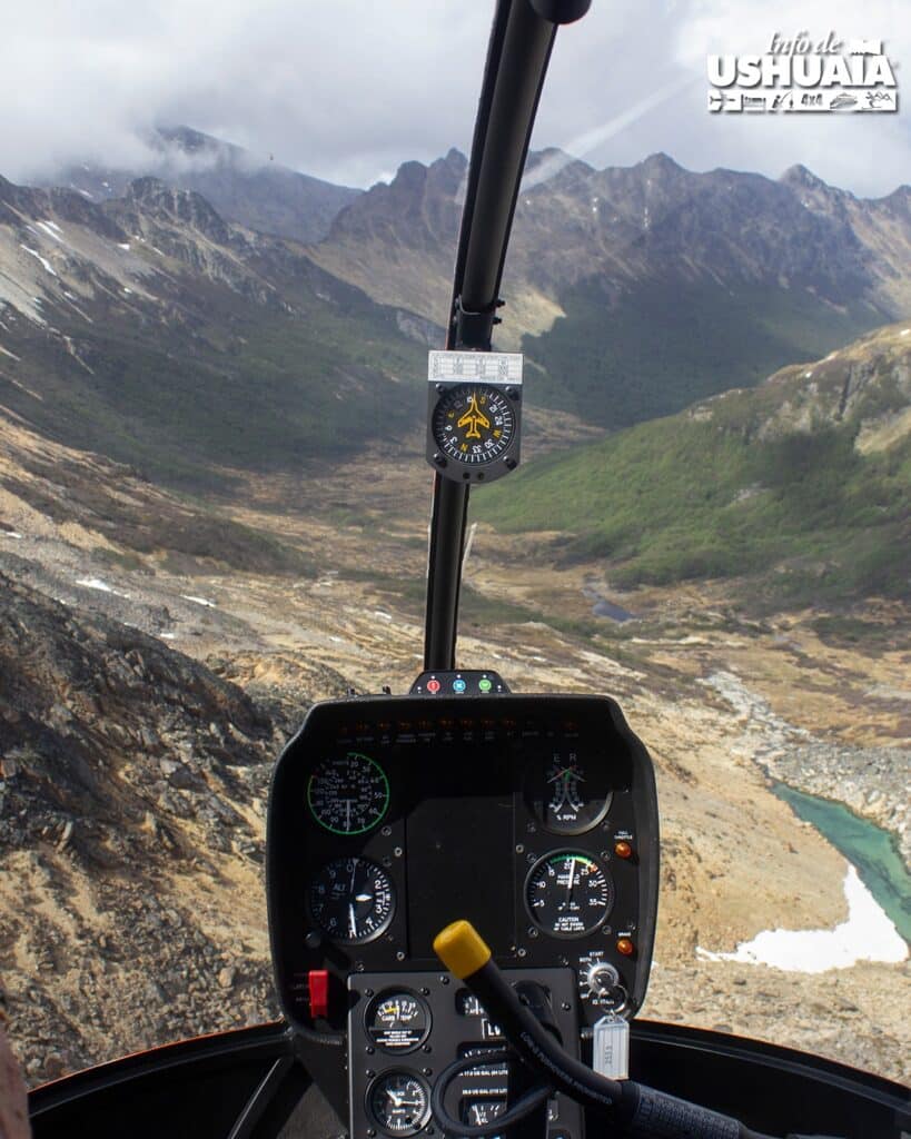 vuelo en helicoptero en ushuaia con dirección a los valles fueguinos