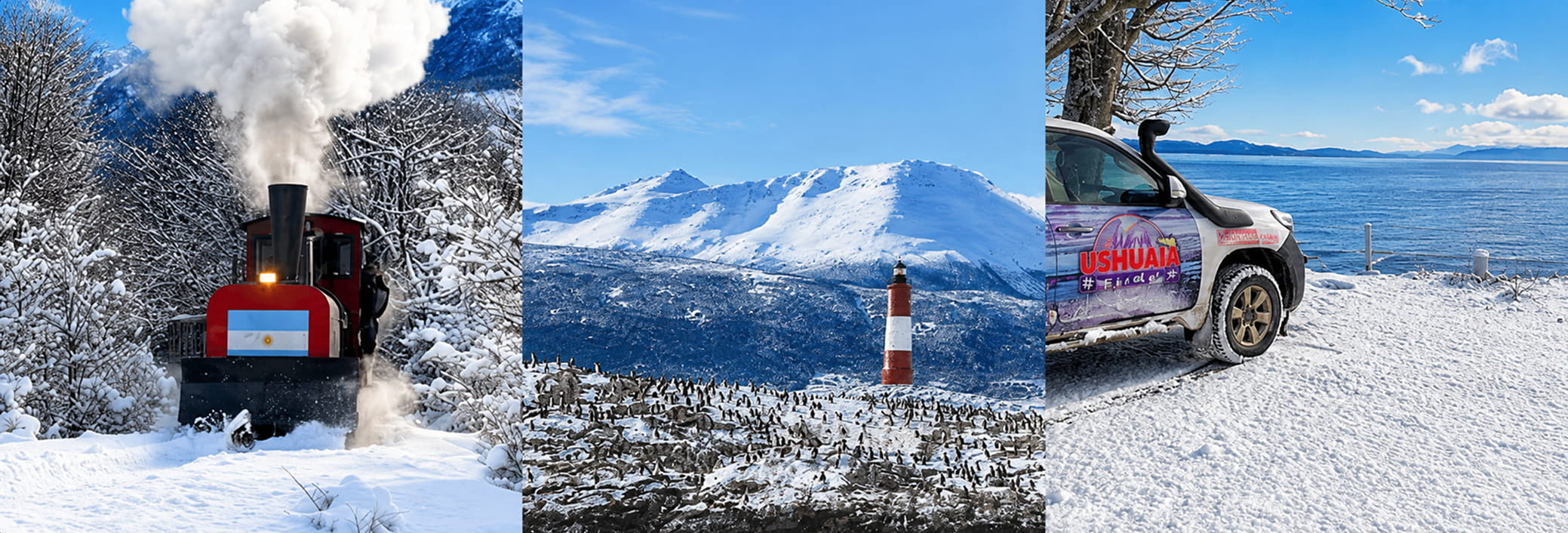 cuando nieva en ushuaia con las 3 excursiones imperdibles parque nacional tierra del fuego navegación canal beagle lagos 4x4 